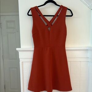 Adelyn Rae Dark Orange Fit & Flare Mini Dress size XS NWT